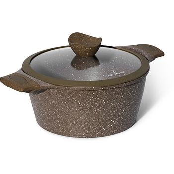 Cacerola Con Tapa Inducción 24 Cm Antihaderente - Apta Para Todas Las Fuentes De Calor – Marron Just Perfecto