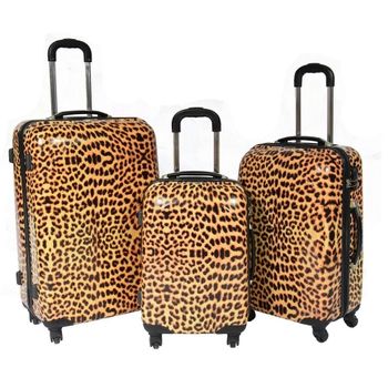 Set 3 Maletas Leopardo 4 Ruedas Giratorias