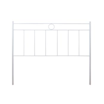 Cabecero De Forja Leo, Color Blanco Cabezal Para Cama De 150 Cm, Cama Matrimonio (155 Cm X 125 )