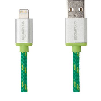 Cable Boompods Retro Verde 1m Apple