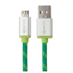 Cable Boompods Retro Verde 1m Microusb