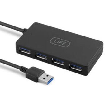 Hub 1life 4ptos Usb3.0 Negro