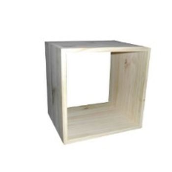 Cubo De Almacenamiento 1 Compartimento Pino Macizo Mueblear