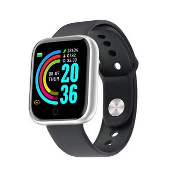 Smartwatch Trend  1.3", Ritmo Cardíaco + Podómetro + Distancia (gps) + Calorías + Monitor De Sueño, Notificaciones De Llamadas/sms, Notificaciones Bluetooth, Reloj + Alarma, Compatible Con Ios Y Android - Plata (pulsera Negro)