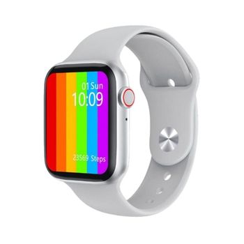 Smartwatch W26 1,75", Ritmo Cardíaco + Presión Arterial + Oxígeno, Podómetro + Distancia Recorrida + Calorías + Monitor De Sueño, Notificaciones De Llamadas/sms/red Social, Reloj + Alarma, Compatible Con Ios Y Android - Blanco