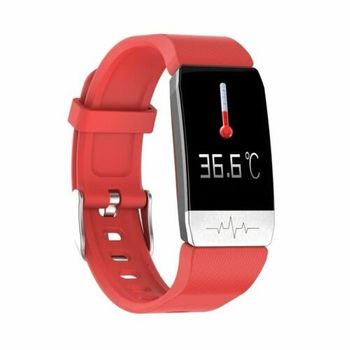 Smartband T1 - Temperatura Corporal / Ecg / Presión Arterial / Ritmo Cardíaco / Oxígeno  - Rojo