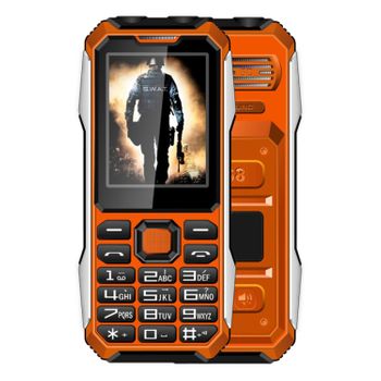 Teléfono Móvil Antichoque A6+ Dual-sim 2.4'', Single Core, 32 Mb Ram + 32 Mb Rom - Naranja