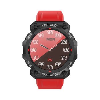 Smartwatch Fd68, Tft De 1,3'', Bluetooth 4.2, Podómetro, Calorías Y Distancia Recorrida, Modo Multideporte, Notificaciones: Llamada, Sms, Redes Sociales - Rojo