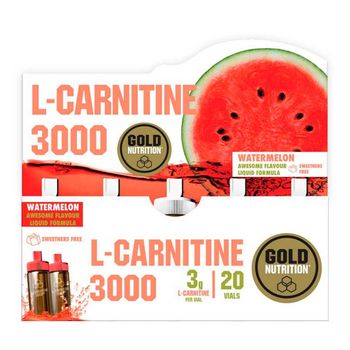 Gold Nutrition - L-carnitine 3000 20 Viales X 10 Ml - Quemador De Grasa -  Sabor: Sandía
