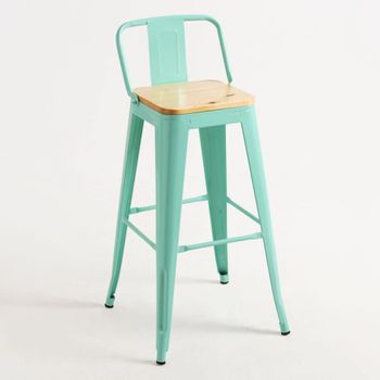 Taburete Leeds Respaldo Madera (menta)