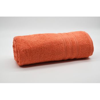 Toalla De Baño Algodón Rizo Americano 500 Gr/m2 - 100x150 Cm Naranja