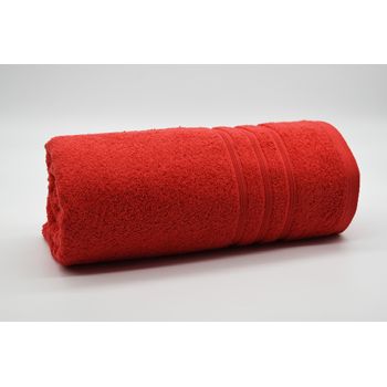 Toalla De Baño Algodón Rizo Americano 500 Gr/m2 - 100x150 Cm Rojo