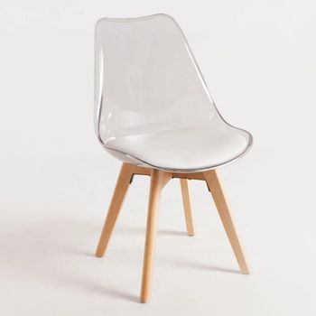 Silla Skagen Transparente (blanco)