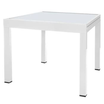 Mesa Exterior Thais Extensible Aluminio 90 -180 (blanco)