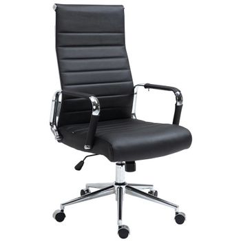 Silla De Oficina Kolumbus En Piel Natural (negro)