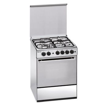 Cocina De Gas G603x, 3 Fuegos, Horno Gas, Inox, 60x60, Meireles