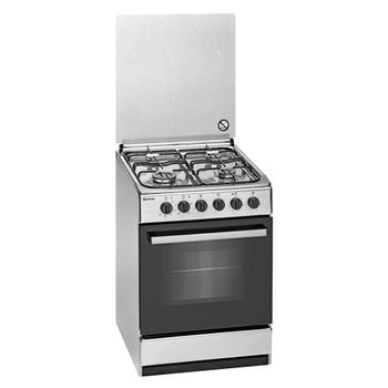 Cocina Mixta E541x, 3 Fuegos, Horno Eléctrico, Acero Inoxidable, 54x60, Meireles