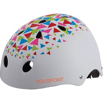 Polisport Casco Junior Urban Radical Triang.blanco