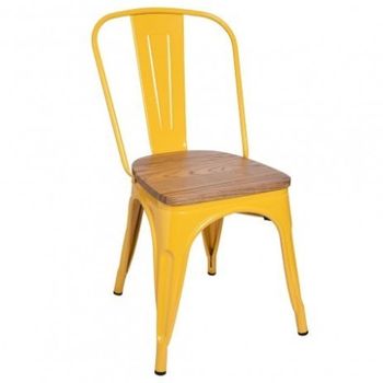 Silla Leeds Madera Natural (amarillo)