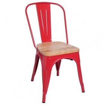 Silla Leeds Madera Natural (vermelho Vintage)