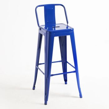 Taburete Leeds Respaldo (azul)