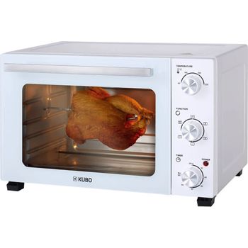 Horno eléctrico convección y rustipollo 30 litros, 1500W, 38x28x21 cm