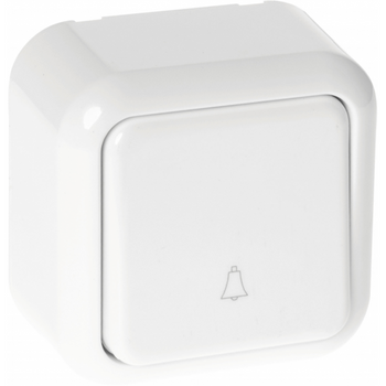 Pulsador Timbre Serie Ancient Blanco 6x6x4