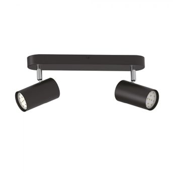 Akunadecor - Regleta 2 Luces Metal Negro Lucas