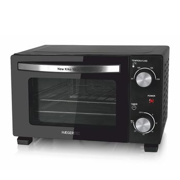 Horno de sobremesa Homcom 750W 10L con temperatura regulable y temporizador  inox 22x36,5x26 cm