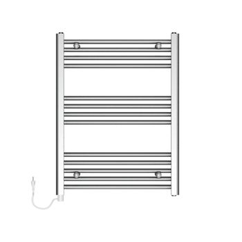 Toallero Eléctrico Haeger Family Warm Chrome 80x60 Cm, Cromo, 300 W