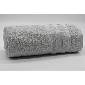 Toalla De Baño Premium Algodón Rizo Americano 500gr - 100x150cm Gris