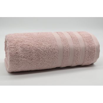 Toalla De Baño Premium Algodón Rizo Americano 500gr - 100x150cm Rosa