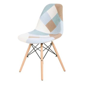 Silla Oslo Pastel (patchwork Azul)