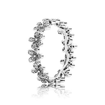 Pandora Anillo Banda Margaritas Brillantes Talla 50 190934cz-50