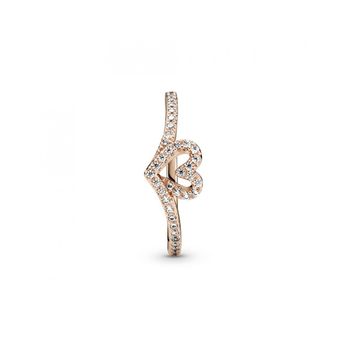 Anillo Pandora Rose Corazón Espumoso Brillante 189302c01-54