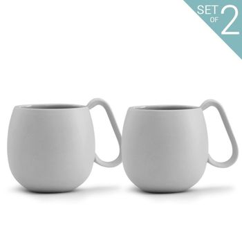 Taza Té Porcelana Nina™ Set Of 2 Light Gray 250ml