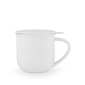 Taza Té Porcelana Minima Eva Infuser Mug 350ml Pure White