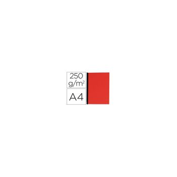 Tapa De Encuadernacion Q-connect Carton Din A4 Rojo Simil Piel 250 Gr Caja De 100 Unidades