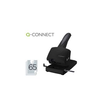 Taladrador Q-connect Kf01237 Negro -abertura 6,5 Mm -capacidad 65 Hojas