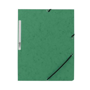 Carpeta Gomas Kf02167 Cartón Verde Con Solapas Din A4 Q-connect