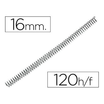 Espiral Metalico Q-connect 56 4:1 16mm 1,2mm Caja De 100 Unidades