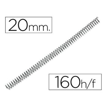 Espiral Metalico Q-connect 56 4:1 20mm 1,2mm Caja De 100 Unidades