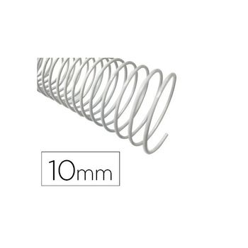 Espiral Metalico Q-connect Blanco 64 5:1 10 Mm 1mm Caja De 200 Unidades