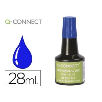 Tinta Tampon Q-connect Azul -frasco De 28 Ml