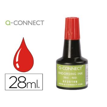 Tinta Tampon Q-connect Rojo -frasco De 28 Ml