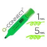 Rotulador Q-connect Fluorescente Verde Punta Biselada (pack De 10)