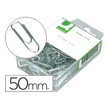 Clips Niquelados Q-connect Nº4 50 Mm Caja De 100 (pack De 10)