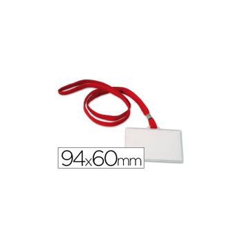 Identificador Con Cordon Plano Q-connect Kf03303 94x60 Mm -con Apertura Lateral 50 Unidades