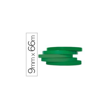 Cinta Adhesiva Q-connect 66m X 9mm Verde Para Cerrar Bolsas 16 Unidades