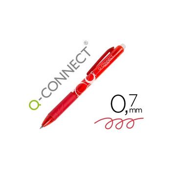 Boligrafo Q-connect Retractil Borrable 0,7 Mm Color Rojo (pack De 10 Uds.)